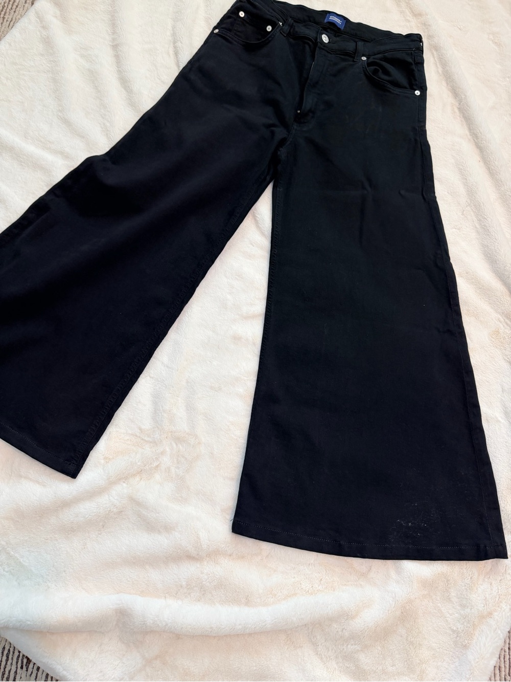 Citizens Of Humanity Black Wide-Leg High-Rise Jeans